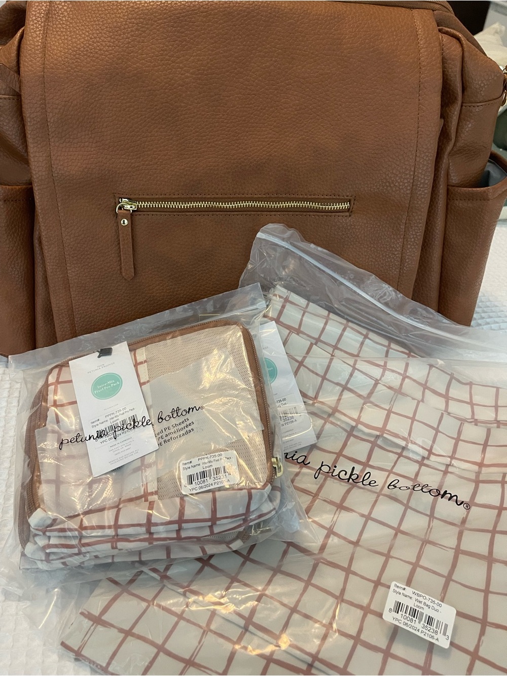 Petunia Pickle Bottom Diaper Bag + NEW Inter-Mix Pixel Pro Pack & Wet Bags